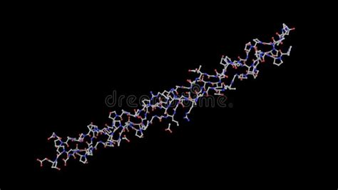 Collagen Molecule 3D Illustration Stock Illustration Illustration Of