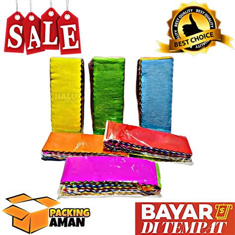 Jual BISA COD PROMO 10 Pcs Kertas Krep Potong Warna Warni Shopee