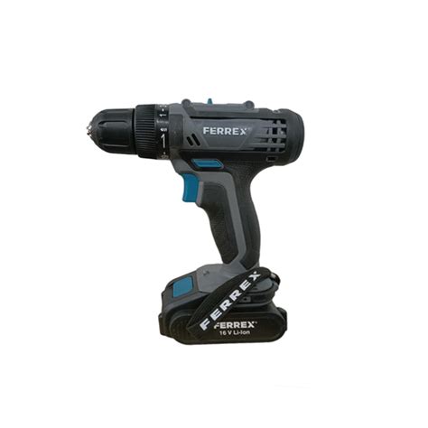 Ferrex Cordless Drill w/2 Battery & Charger 16V | HMR Shop N' Bid