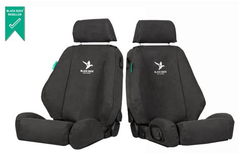 Black Duck Front Canvas Seat Covers Bt50 Dmax Black Piranha Off Road Products