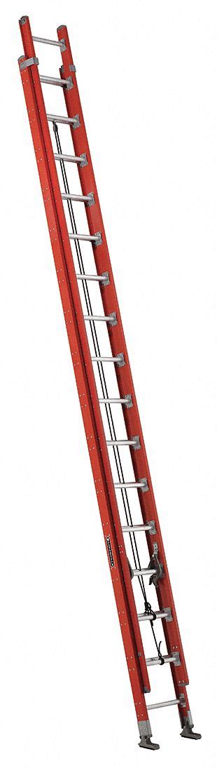 Louisville Ft Overall Ht Fiberglass Extension Ladder Y