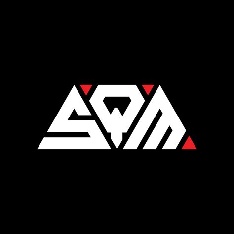 SQM triangle letter logo design with triangle shape. SQM triangle logo ...