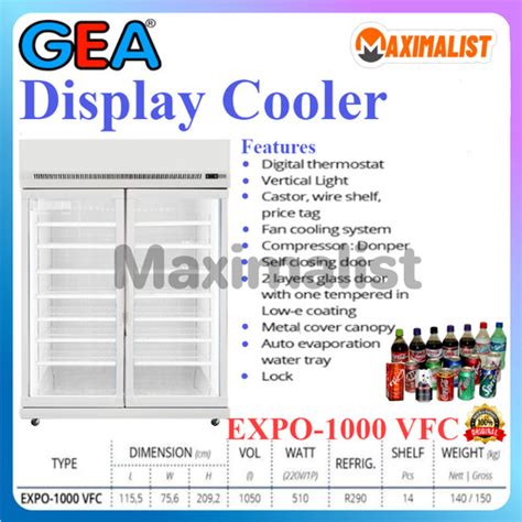 Jual Gea Expo Vfc Display Cooler Showcase Chiller Lemari