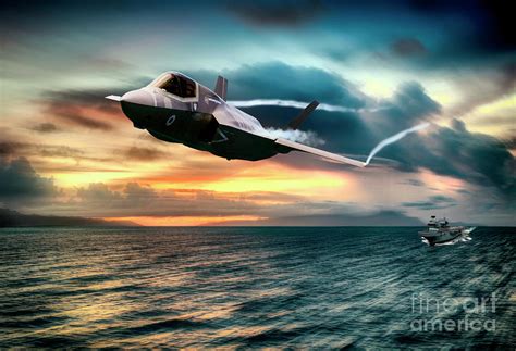 F35 Lightning Launch Digital Art by Airpower Art | Pixels