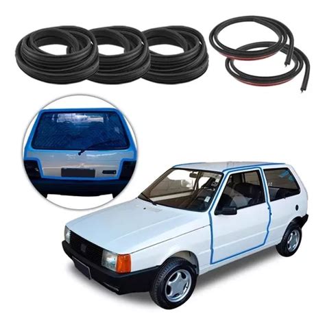 Kit Borrachas 2 Portas Pingadeiras E Malas Fiat Uno 91a 09