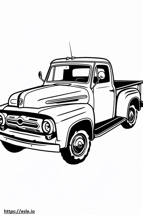 Old Ford Truck Coloring Page