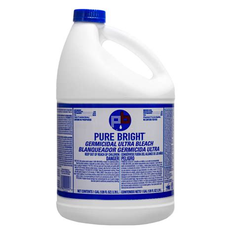 Pure Bright Liquid Bleach All Purpose 1 Gallon 6case Chemicals