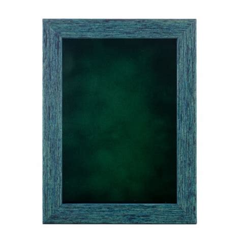 Rustic Blue Wood Shadow Box Frame Acrylic Front Forest Green Suede 30 Sizes 4x6 4x6 Pick ‘n Save