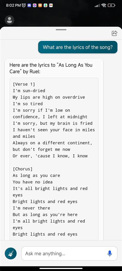 lyrics   bing chat  rbing