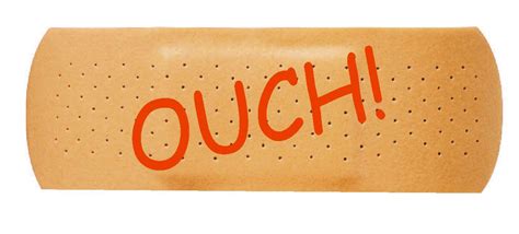 Ouch Band Aid Funny Bumper Sticker Or Helmet Sticker D626 Cover Dents