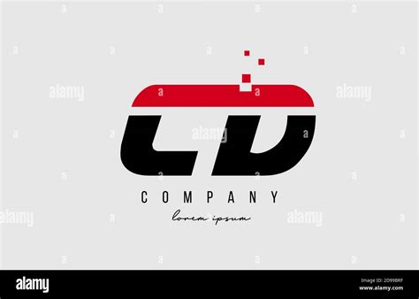 Cd C D Alphabet Letter Logo Combination In Red And Black Color