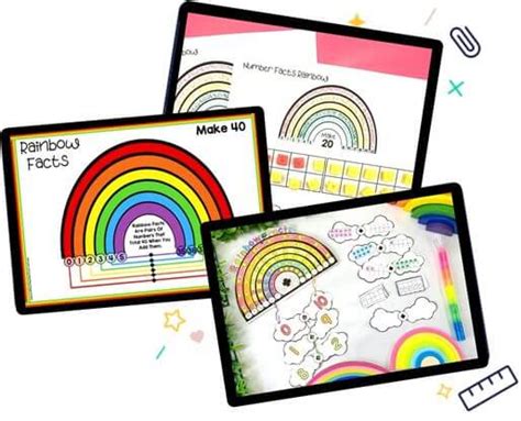 Rainbow Facts To 10 Missing Numbers A Plus Teacher Club