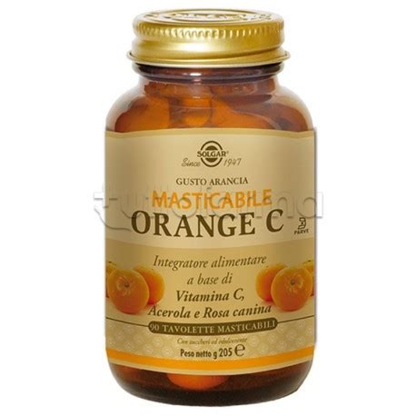 Solgar Orange C Integratore Di Vitamina C 90 Tavolette Masticabili