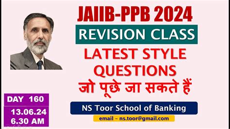 JAIIB PPB Quick Revision 13 06 24 6 30am Nstoor YouTube