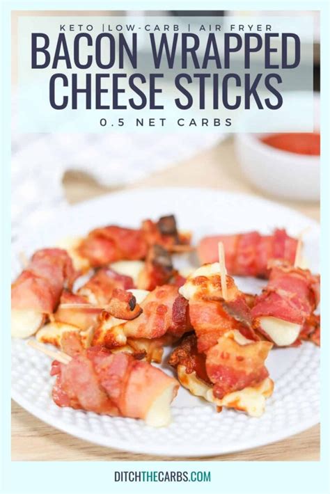 How to Cook Bacon Wrapped Cheese Sticks (in the air fryer) - Thinlicious