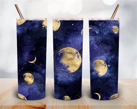 Moon Galaxy Tumbler Wrap Oz Skinny Tumbler Sublimation Etsy