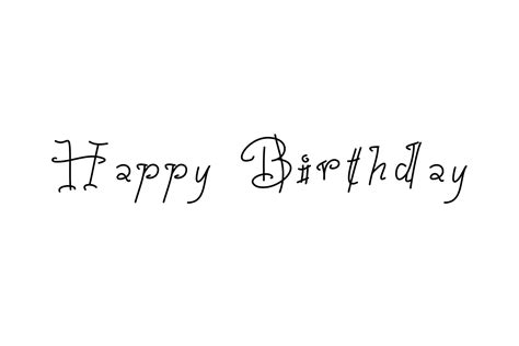 Happy Birthday Font Font by HustleGoal · Creative Fabrica