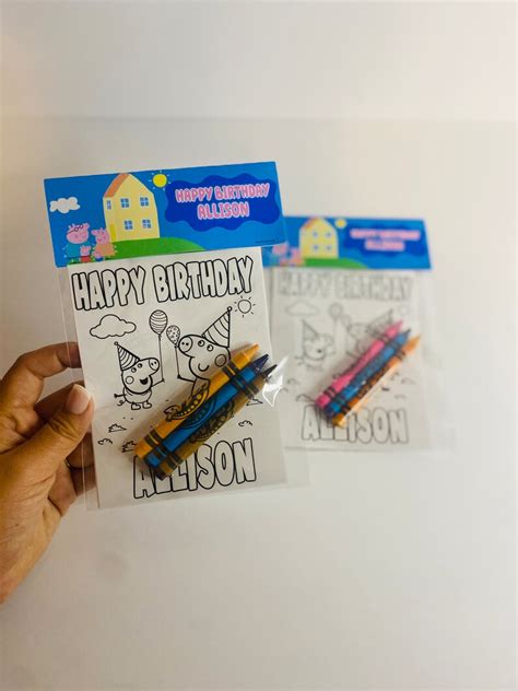 Peppa Pig Coloring Packs Peppa Pig Favors Peppa Pig Coloring Etsy