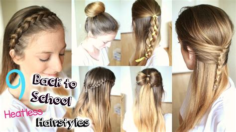 9 Back To School Heatless Hairstyles Braidsandstyles12 Youtube