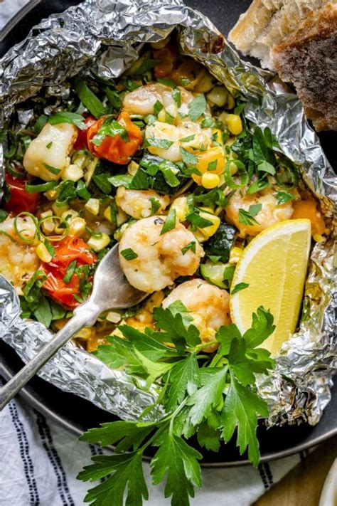 Grilled Shrimp Foil Packets With Veggies Healthy Seasonal Recipes