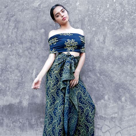 Batik Sarong Rayon Steel Blue Senada Batik Bali