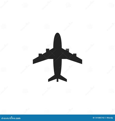 Aircraft Glyph Vector Icon Symbol Or Logo Stock Vector Illustration