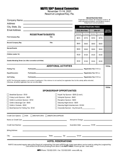 Fillable Online Convention Registration Pdf Fax Email Print Pdffiller