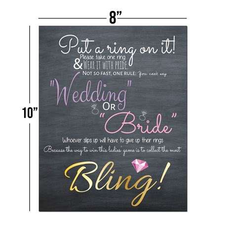 Buy Bridal Shower Games Put A Ring On It Bridal Shower Game With Fake