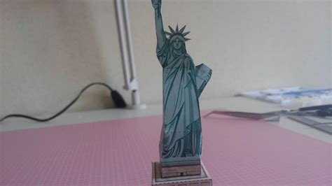 Making The Statue Of Liberty Papercraft Time Lapse Youtube