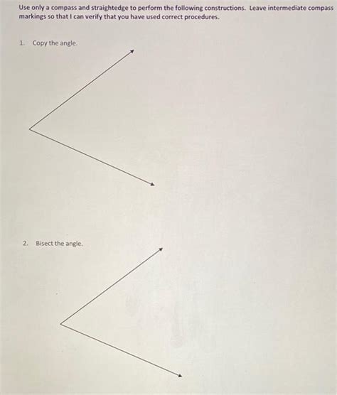 Solved Use Only A Compass And Straightedge To Perform The