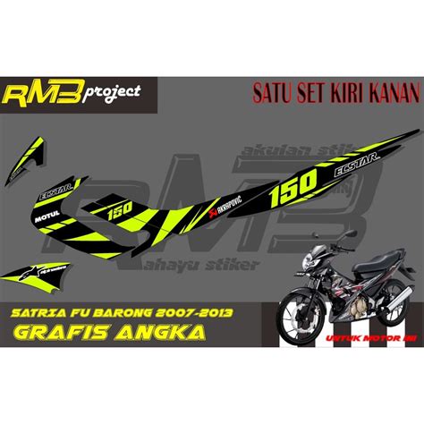 Jual Stiker Striping Suzuki Satria Fu Barong 2007 2013 Grafis Angka