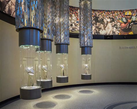 Lombardi Trophy Lineup At Packers Hall Of Fame Photograph By Bill