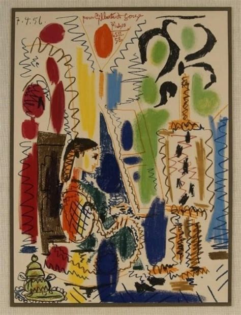 Pablo Picasso Pablo Picasso L’atelier De Cannes 1957 Lithograph 1956 Mutualart