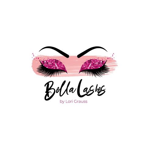 Custom Logo Design Lashes Logo Pink Lash Logo Glitter - Etsy | Lashes logo, Custom logo design ...