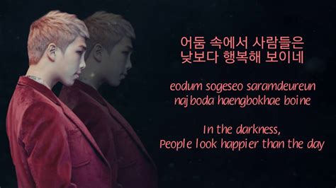 Bts Rapmonster Reflection Lyrics Refelction Youtube