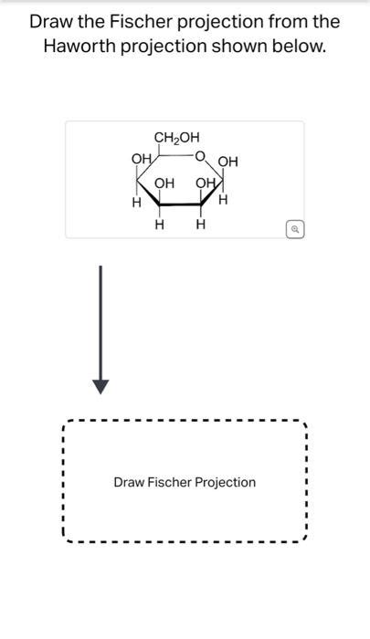 Solved Draw The Fischer Projection From The Haworth Chegg