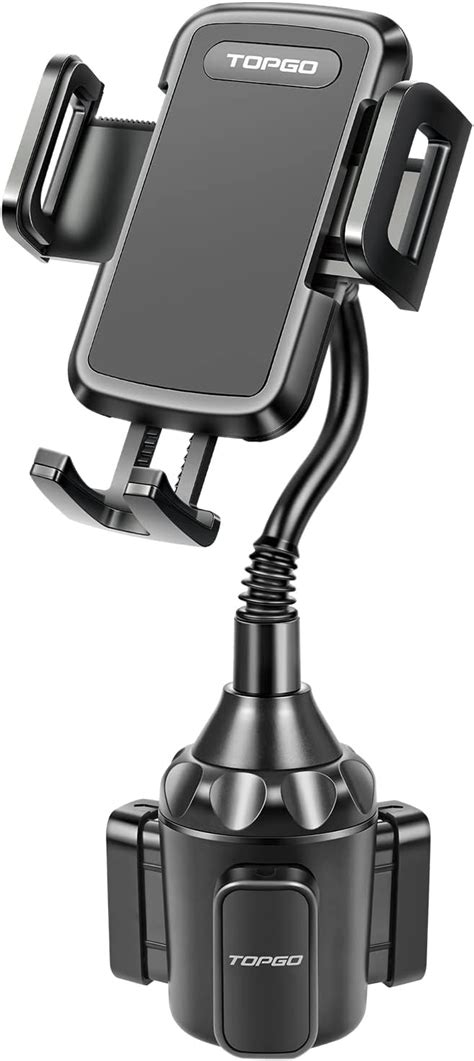 Topgo Cup Holder Phone Holder Upgraded Adjustable Gooseneck Firmly