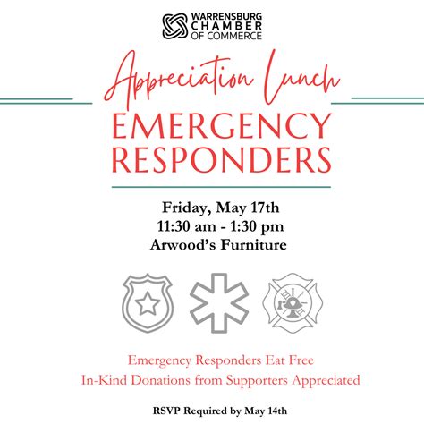 Emergency Responders Appreciation Lunch - Warrensburg Chamber of Commerce