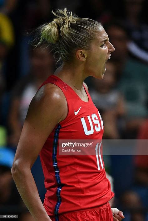 Elena Delle Donne Of The United States Reacts During A Womens News