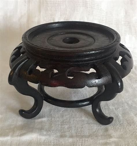 Fine Old Carved Chinese Wood Wooden Pierced Reticulated Stand For Vase