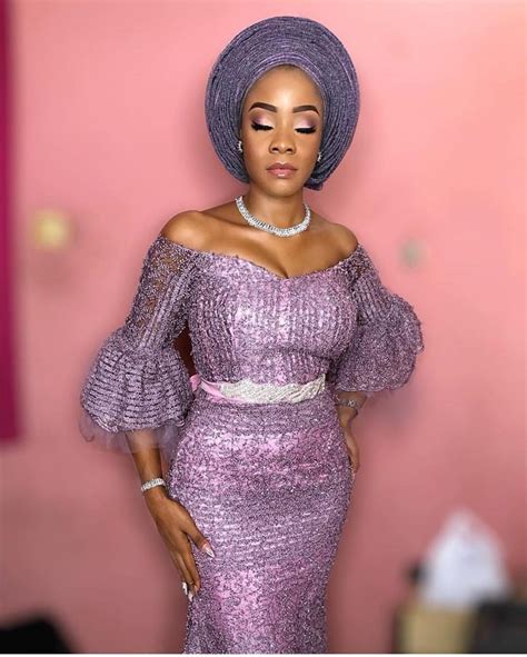 Image May Contain Person Standing African Lace Styles Aso Ebi