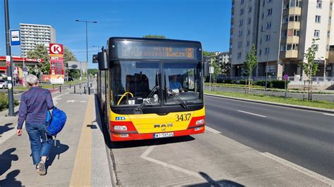 MZA Warszawa MAN NG363 Lion s City G 3437 Linia 240 Cała trasa Miły