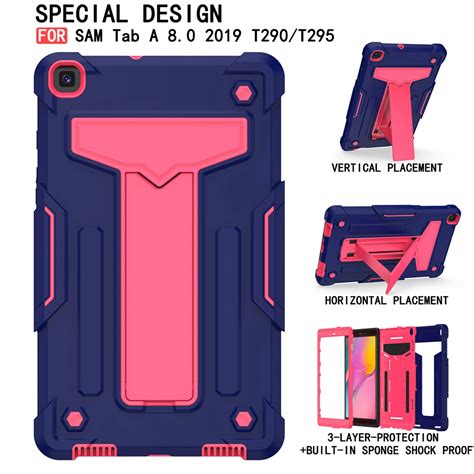 Dteck Shockproof Case For Samsung Galaxy Tab A 80 2019 Model Sm T290 T295 Heavy Duty Rugged