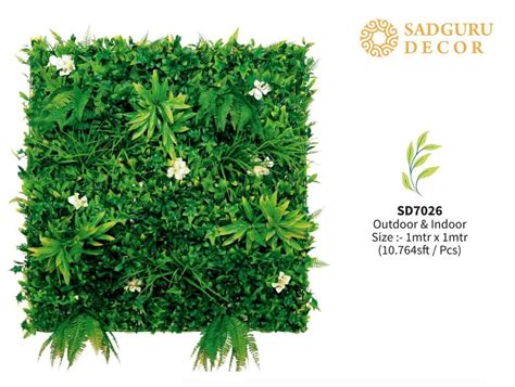 10 764sq Ft Fiber Artificial Green Wall SD7026 For Decoration At Rs