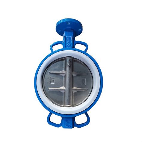 China Manual Fluorine Lined Wafer Butterfly Valve Manufacturers