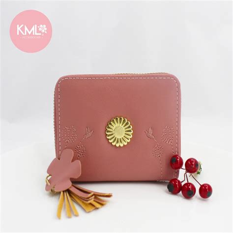 BILLETERA GIRASOL ROSADO KML ACCESORIOS