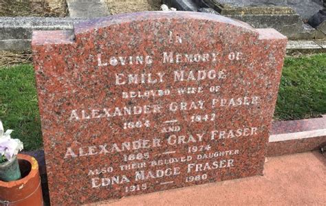 Emily Madge Fraser Fraser 1884 1947 Find A Grave Memorial