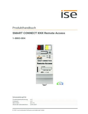 Ausfüllbar Online ISE SMART CONNECT KNX Product Manual Page 66 of 95