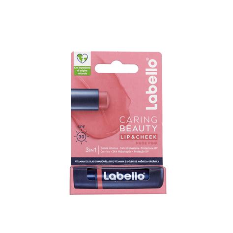 Labello Caring Beauty Lip Cheek Spf Nude Pink G Brasil