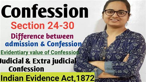 Confession Sec 24 To 30 Evidence ACT Evidentiary Value Of Confession